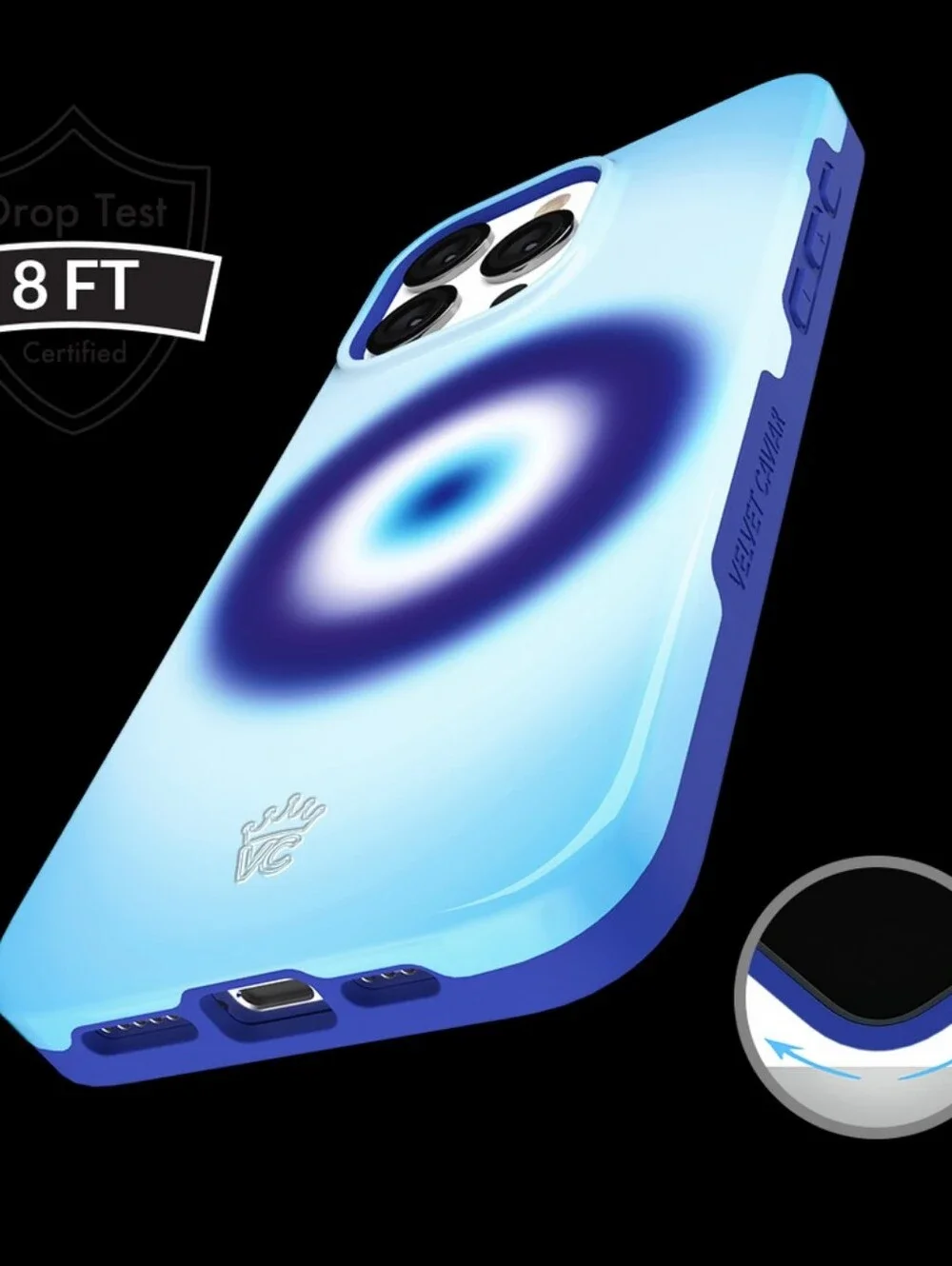 Velvent Caviar Evil Eye Aura iPhone Case